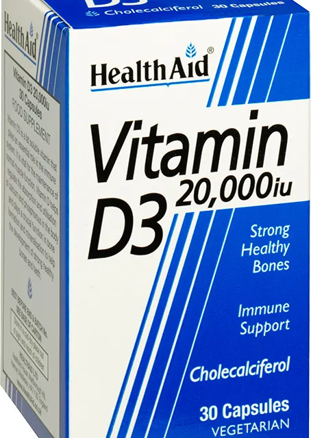 Vitamin D3 20,000iu 30's Vegicaps
