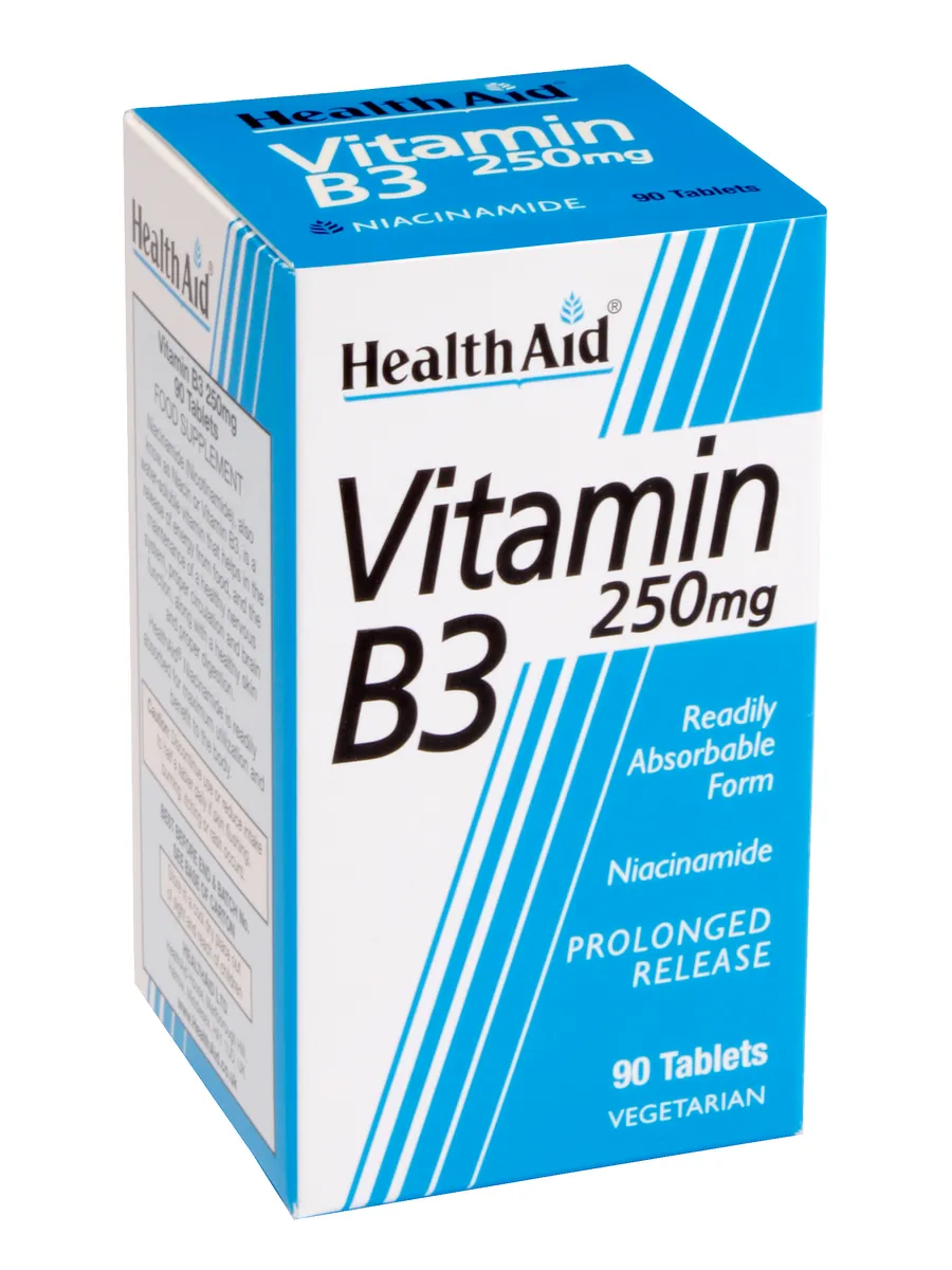 Vitamin B3 250mg (Niacinamide) 90's Tablets