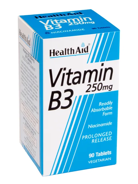 Vitamin B3 250mg (Niacinamide) 90's Tablets