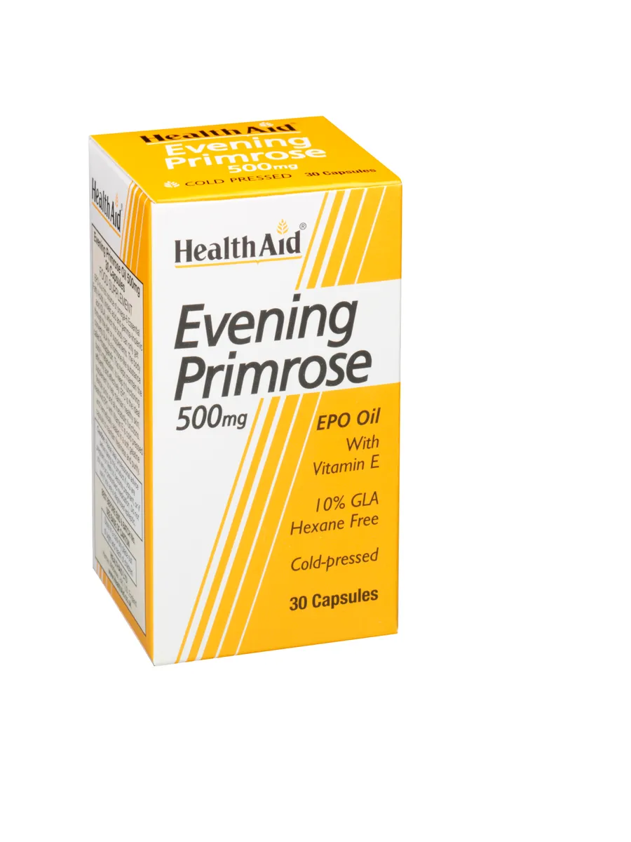 Evening Primrose Oil 500mg + Vitamin E Capsules
