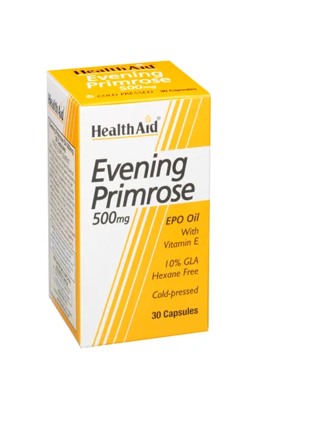 Evening Primrose Oil 500mg + Vitamin E Capsules