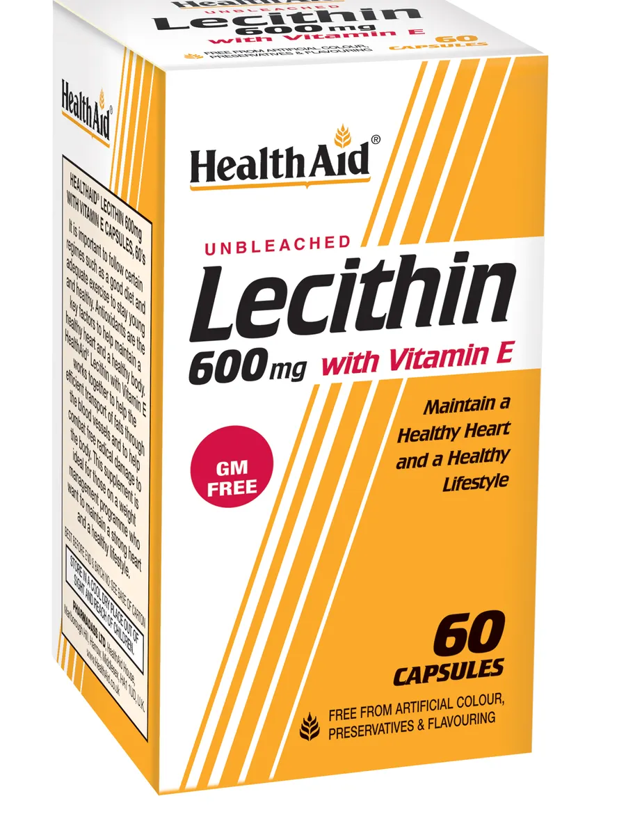 Lecithin 600mg + Vitamin E 45iu 60's Capsules